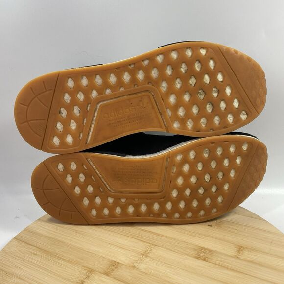 Adidas NMD R1 Boost Shoes Men’s Size 10 Black Gum Athletic Running Sneakers - Picture 14 of 16